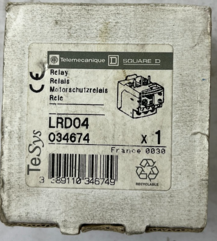 Schneider Electric TeSys LRD04 0.4–0.63A Thermal Overload Relay New in Box