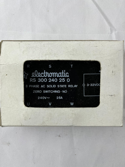 electromatic RS 300 240 25 0 Three Phase Solid State Relay SSR 25A 240V NEW NIB