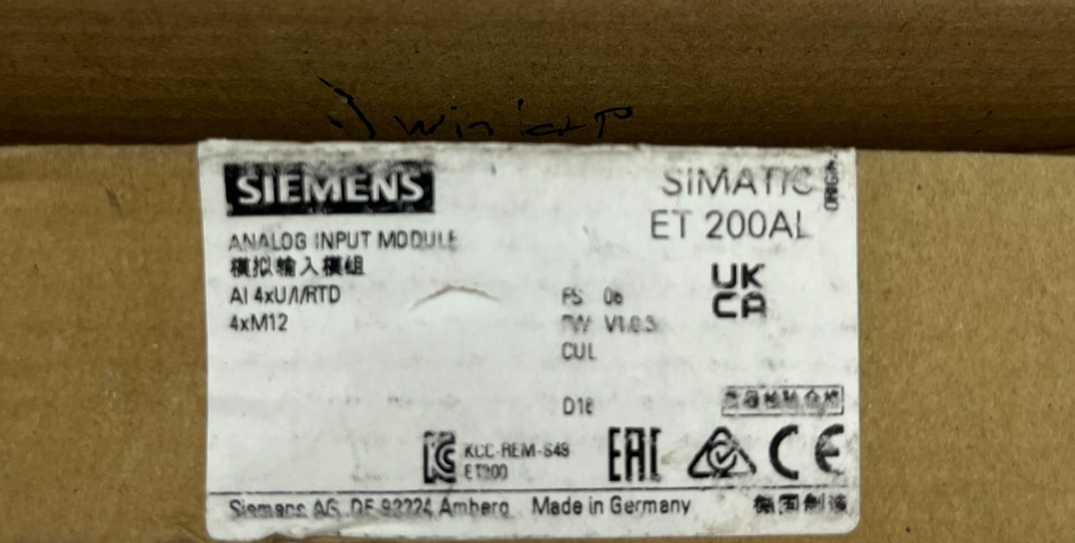 Siemens SIMATIC ET 200AL Analog Input Module 6ES7144-5KD00-0BA0 AI 4xU/I/RTD