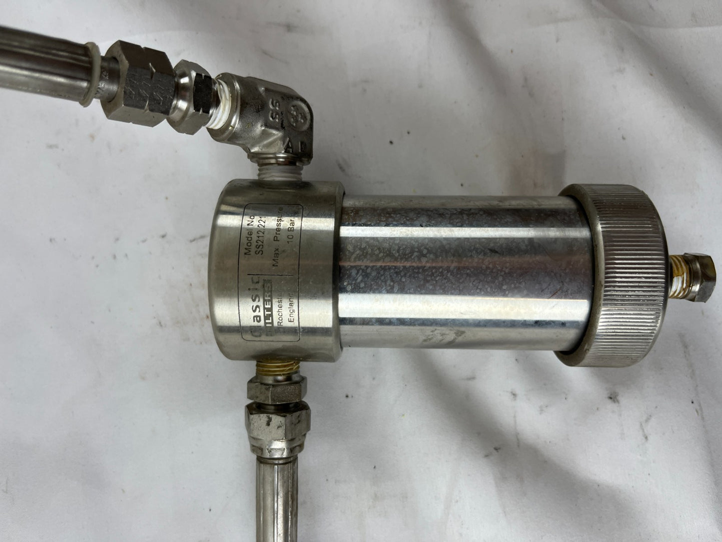 Classic Filters SS212.221 Stainless Steel Filter Housing 1/4" NPT 10 Bar Used