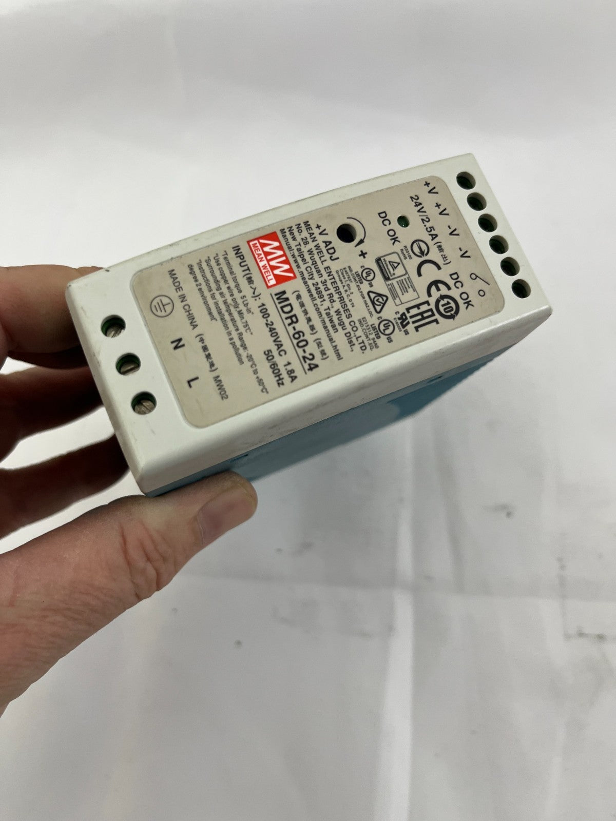 Mean Well MDR-60-24 DIN Rail Power Supply 24V 2.5A 60W, Tested, Industrial Part