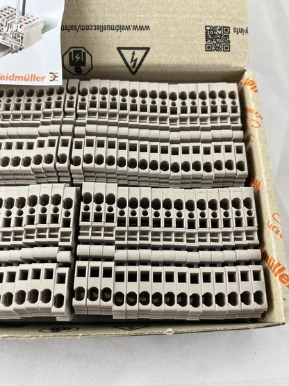 Weidmuller ZDU 2.5 Terminal Block NEW Box 100pcs 600V 27A DIN Rail Made Germany