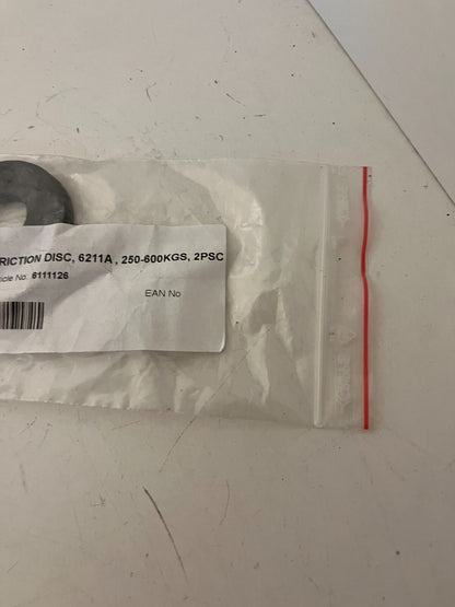 FRICTION DISC 6211A, 250-600KGS, 2PCS - Article No. 6111126 - Brand New