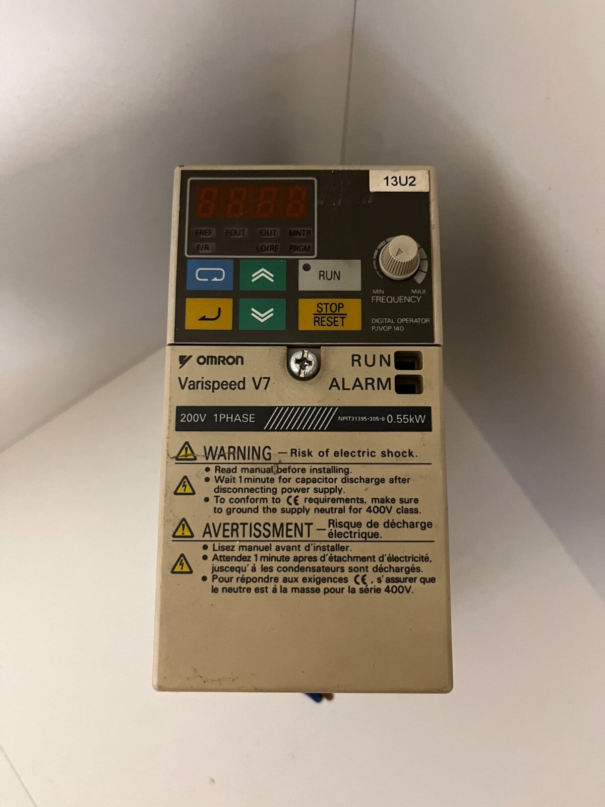 Omron Varispeed V7 3G3MV-AB004 Inverter 200V 1-Phase 0.55kW - Used, Tested
