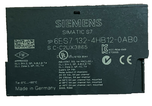 Siemens SIMATIC S7 6ES7 132-4HB12-0AB0 ET200S 2RO Relay Output Module NO/NC 48V