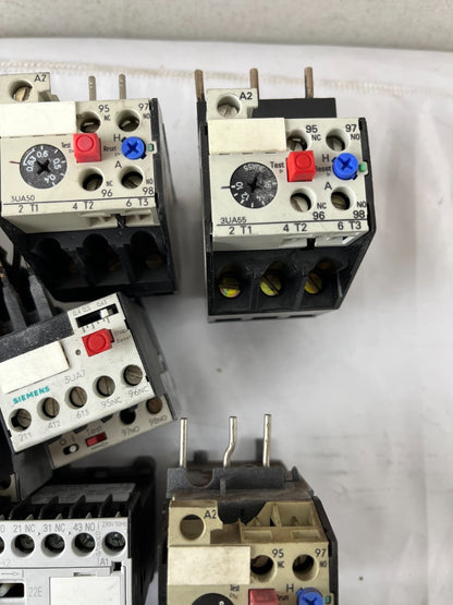 Siemens 3UA Series Thermal Overload Relay Mixed Lot Approx 30pcs Used Spares