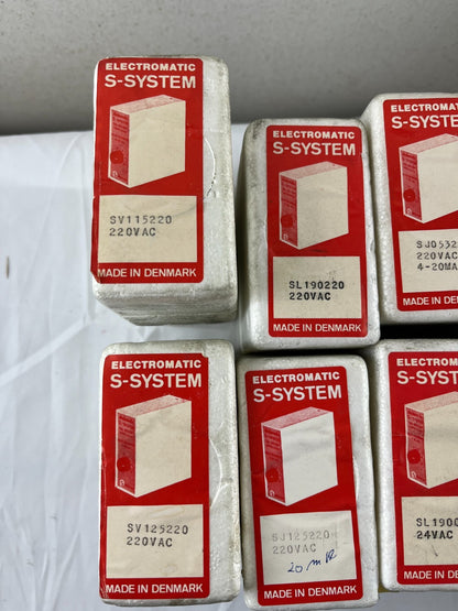 10x Electromatic S-System Dual Level Relay Mixed Models 220VAC Denmark Bundle