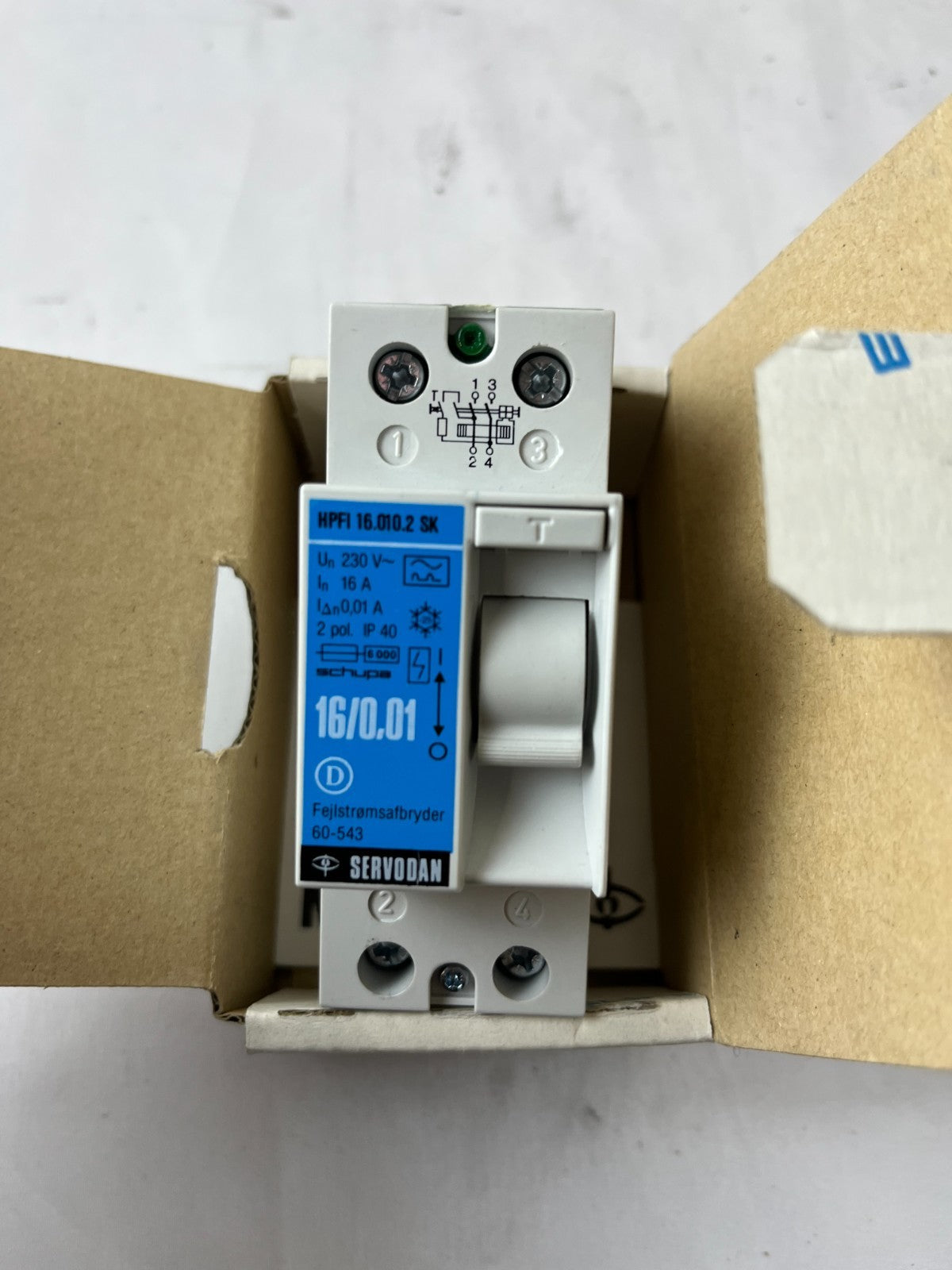 Servodan HPFI 16.010.2 SK 16A 10mA RCD Residual Current Device New Spare Unit
