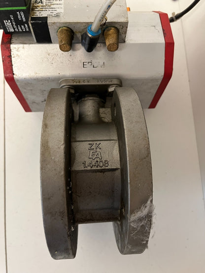 END-Armaturen DN50 Pneumatic Ball Valve Stainless Steel PTFE PN40 Double Acting