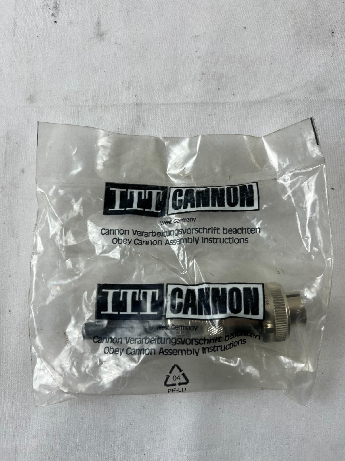 ITT Cannon Circular Connector Plug Metal Field Wireable West Germany New Unit