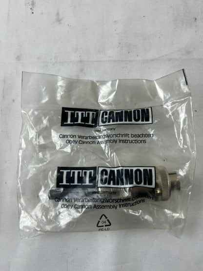 ITT Cannon Circular Connector Plug Metal Field Wireable West Germany New Unit