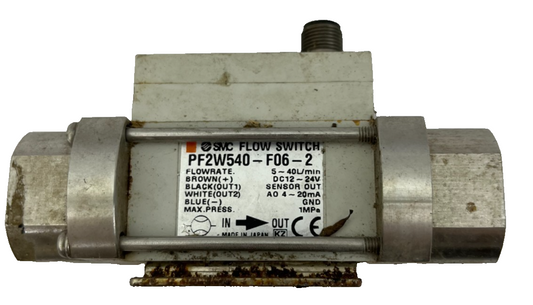 SMC PF2W540-F06-2 Flow Switch for Water 5–40L/min DC12–24V 1MPa Used Sensor