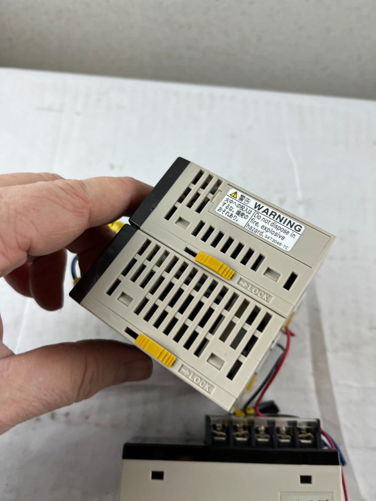Omron CPM2C PLC System CPM2C-20CDR-D CPU with CPM2C-10EDR I/O and CPM2C-PA201