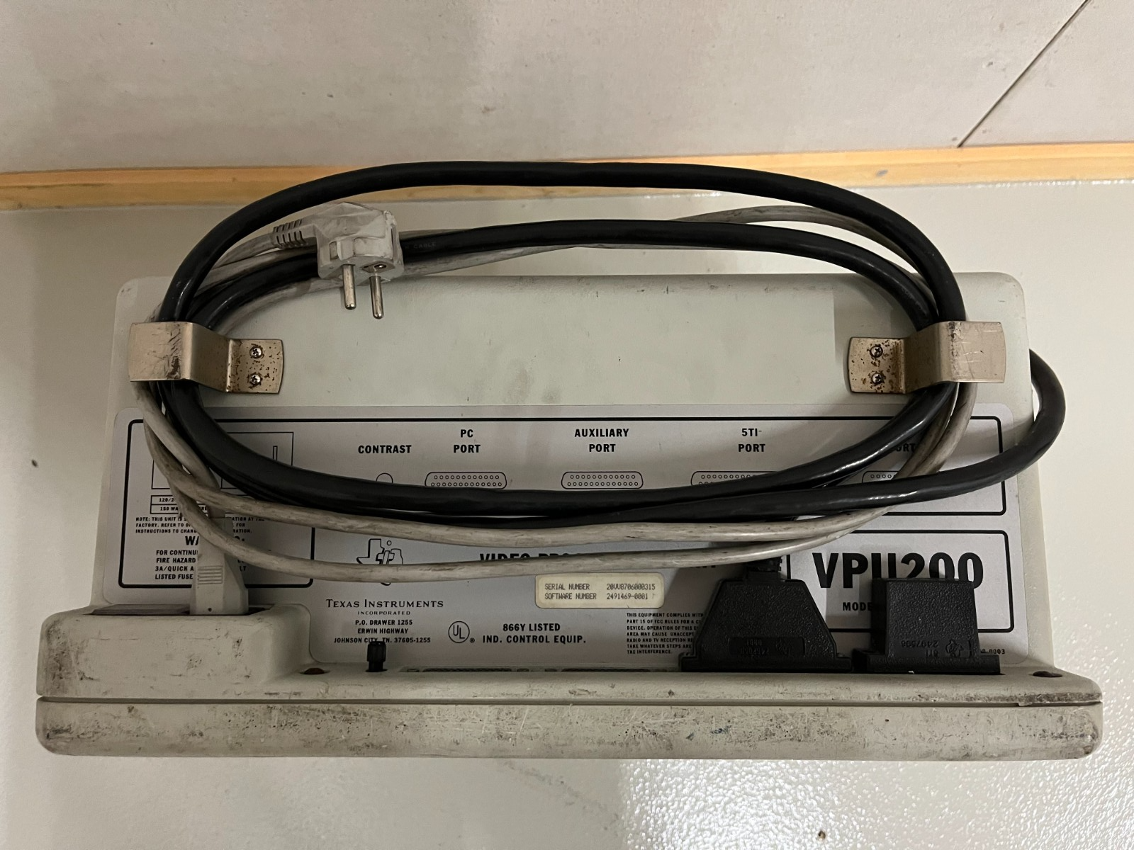 Texas Instruments VPU200 Video Programming Unit PLC Model 200 Untested Condition