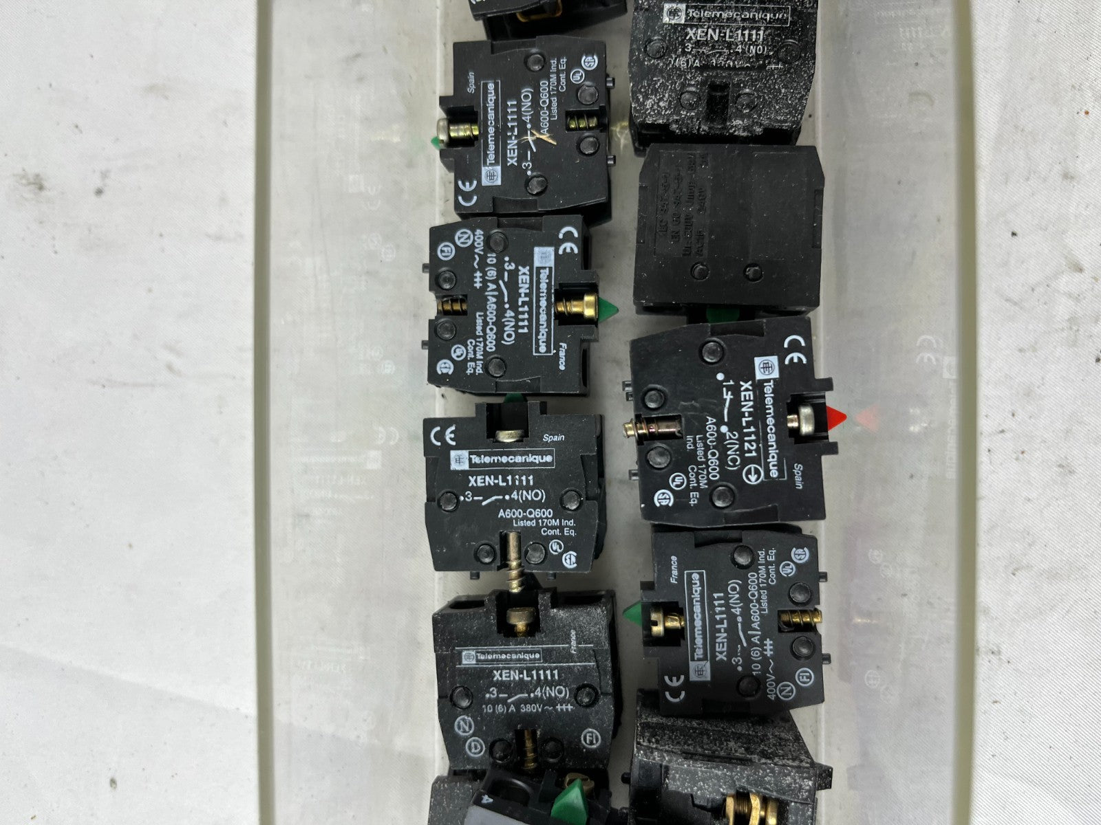 Telemecanique XEN‑L Series Contact Blocks 1NO/1NC Mixed Models Lot Used Bundle