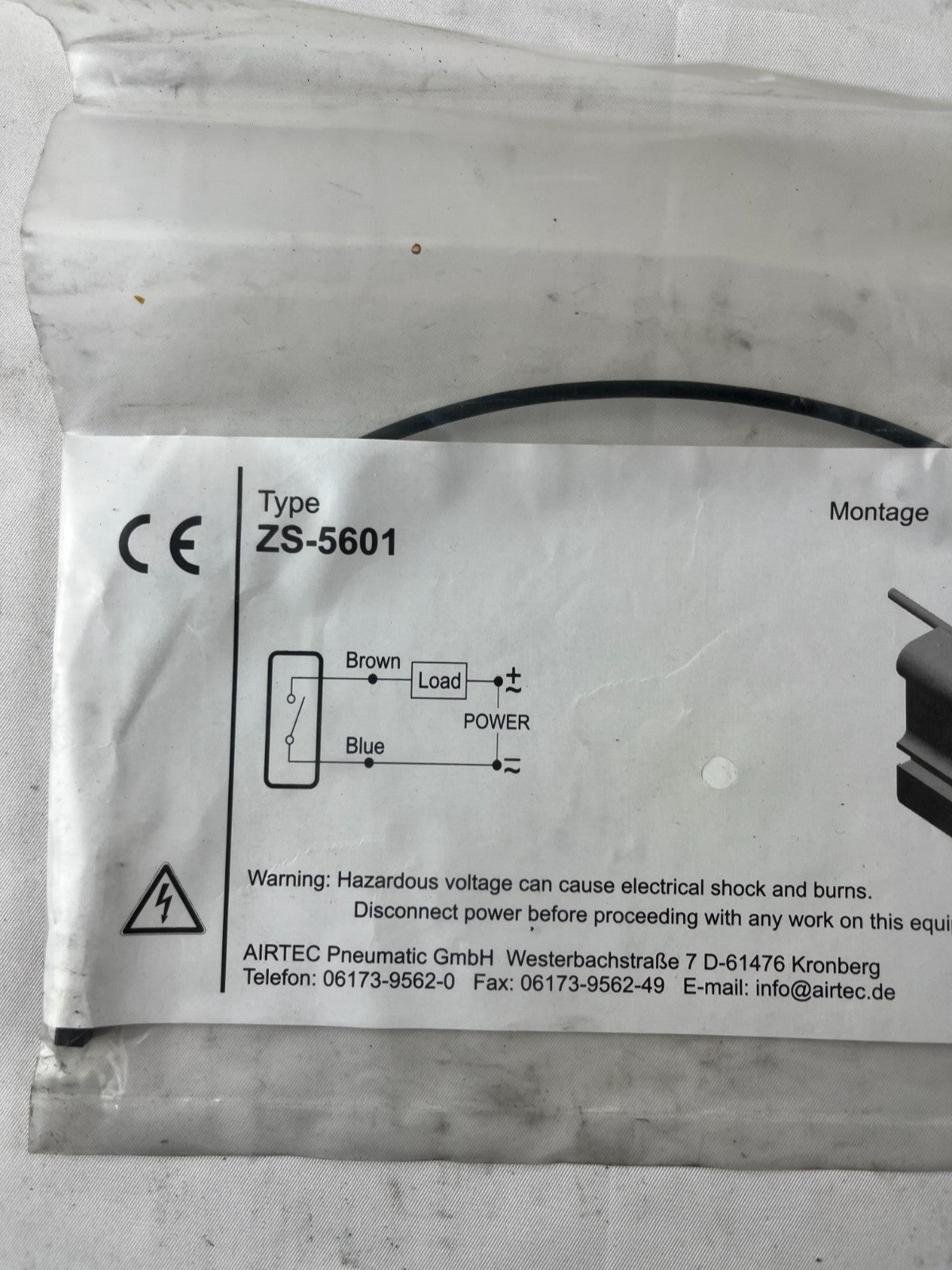 Airtec ZS-5601 Cylinder Reed Switch Sensor CE New Spare Unit