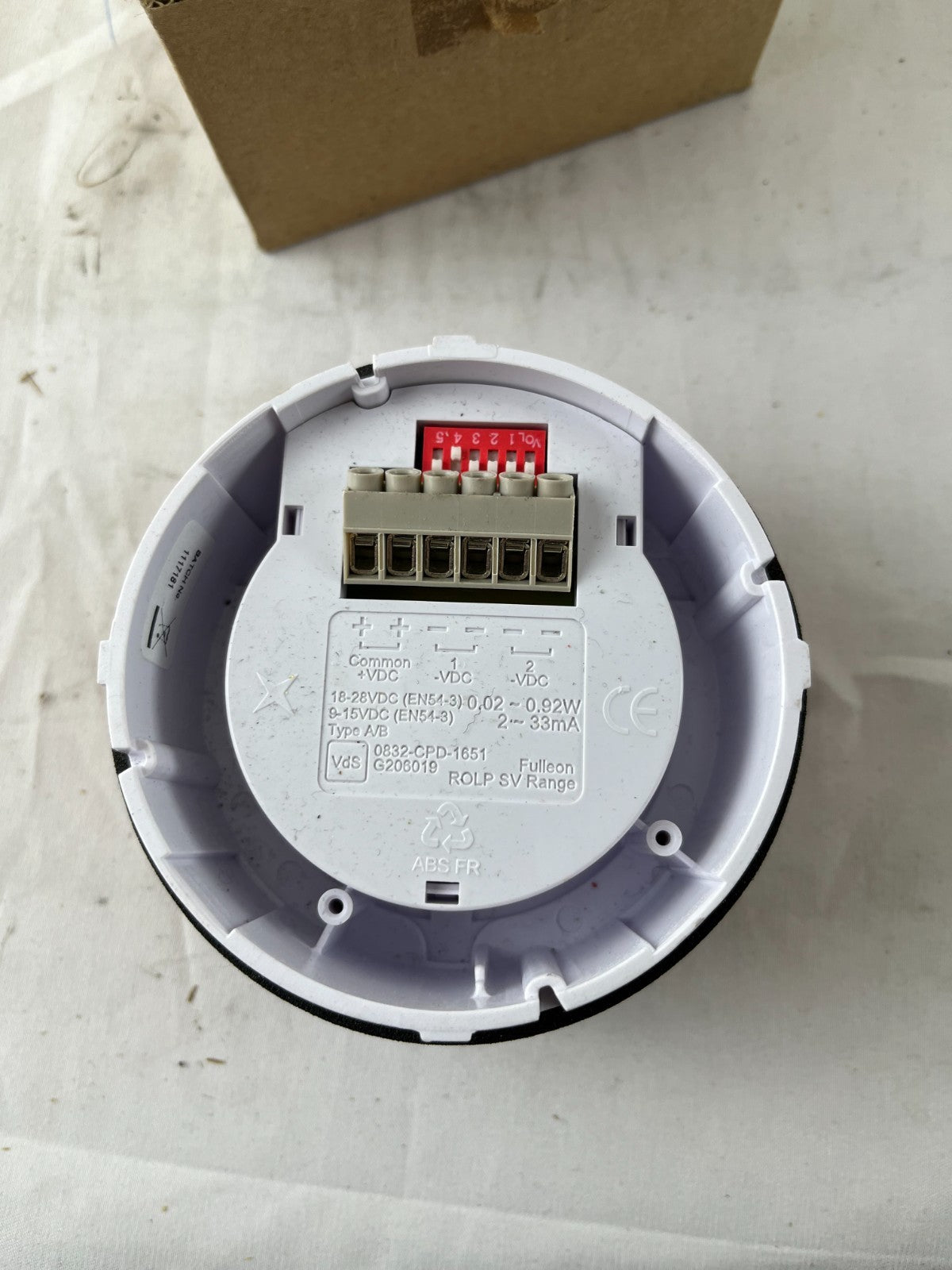 Fulleon ROLP/SV 0832-CPD-1651 Fire Alarm Sounder Red Deep Base EN54-3 NEW UK