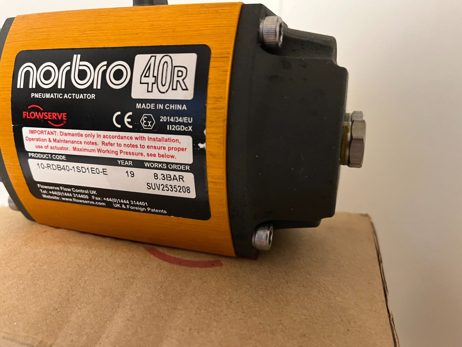 NEW Norbro 40R Pneumatic Actuator 10-RDB40-1SD1E0-E - Unused in Box