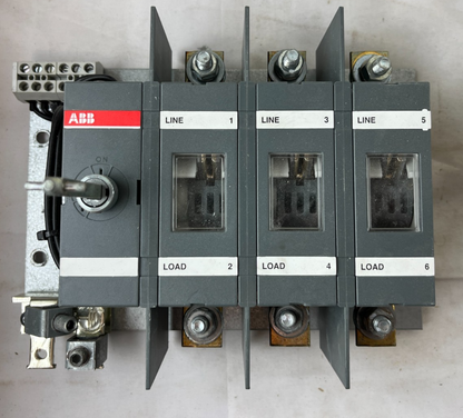 ABB 3‑Pole Load Break / Switch‑Disconnector Assembly ~200 A, Base‑Mounted, Used