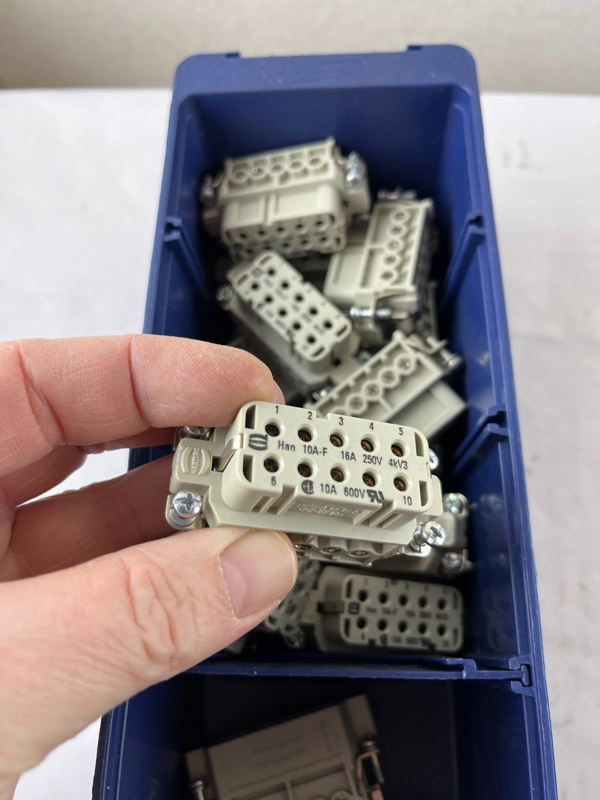 Harting Han 10A-F 16A 250V 10 Pole Inserts Bundle Used Mixed Spare Parts