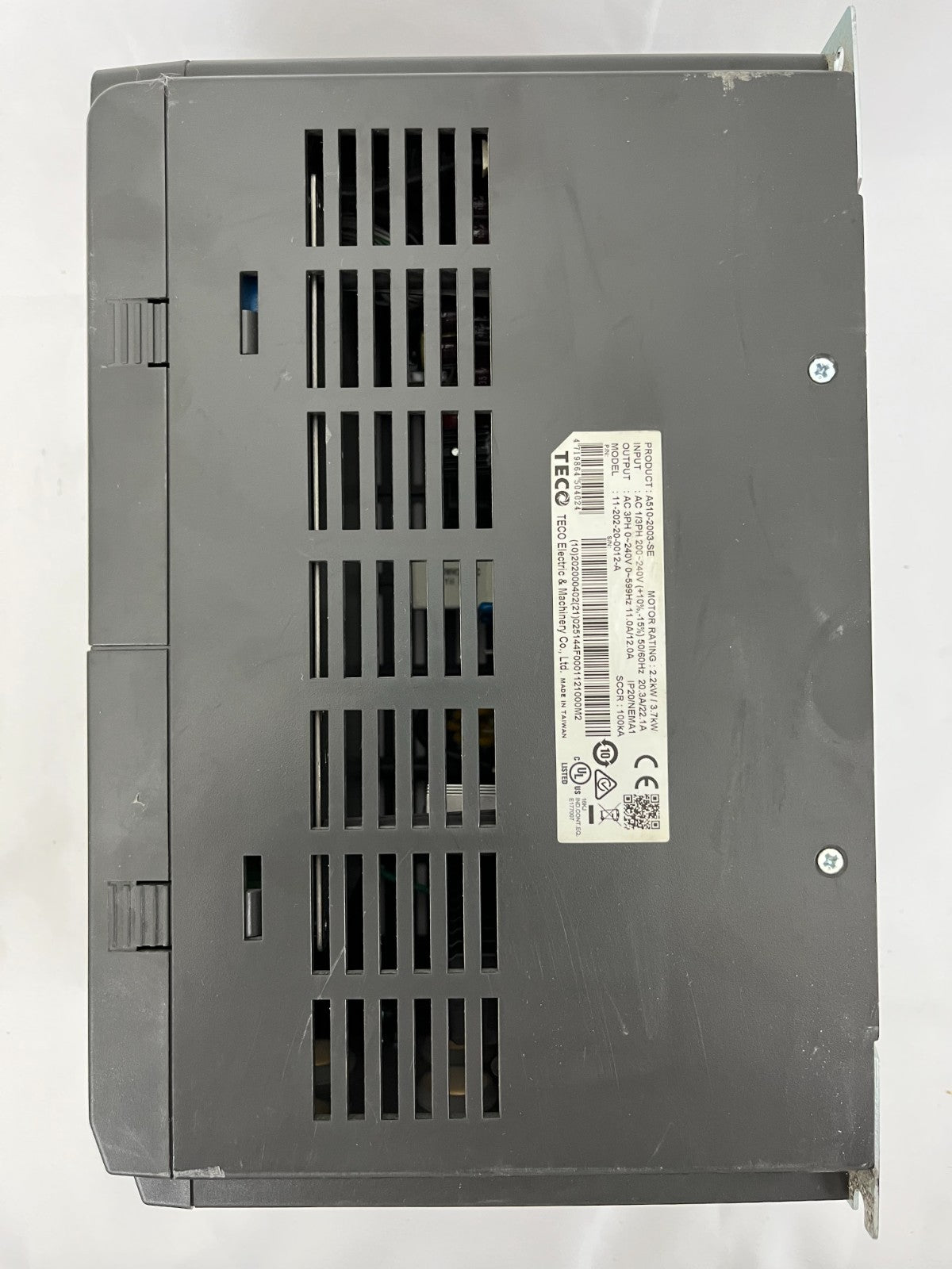 TECO A510s VFD 2.2kW/3.7kW 3PH 220V Model A510-20043-S Used Advanced Motor Drive