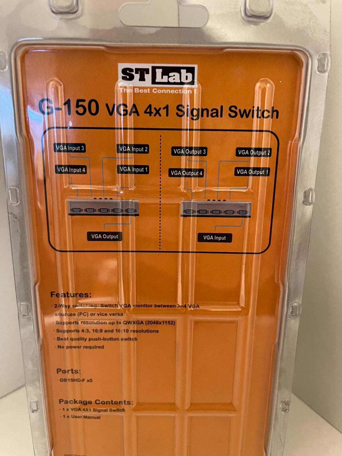 Brand New ST Lab G-150 VGA 4x1 Signal Switch - Never Used