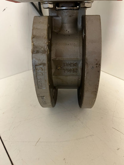 END-Armaturen DN50 Pneumatic Ball Valve Stainless Steel PTFE PN40 Double Acting