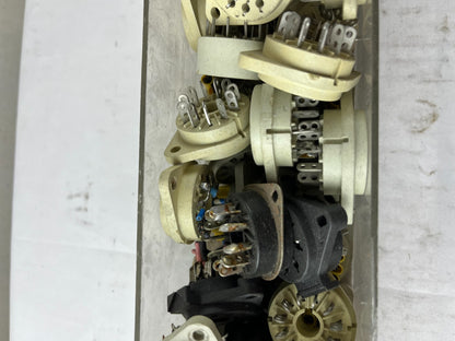 Industrial Relay Socket Lot Panel Mount Multi-Pin Relay Bases Vintage Control