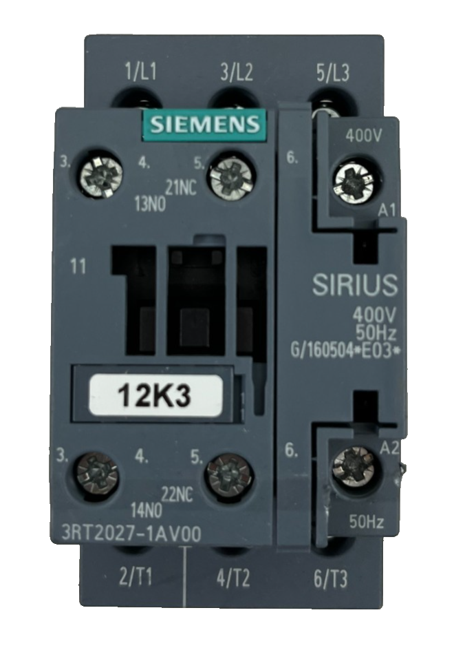 Siemens SIRIUS 3RT2027-1AV00 Contactor, 3-Pole, 32A, 400V 50Hz, Elevator Motor