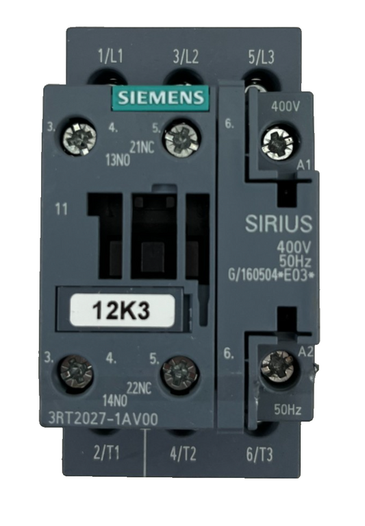 Siemens SIRIUS 3RT2027-1AV00 Contactor, 3-Pole, 32A, 400V 50Hz, Elevator Motor