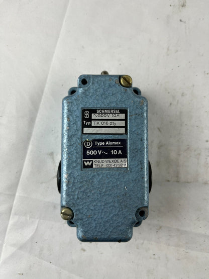 Schmersal TK 016-21Y Alumax Heavy Duty Limit Switch 500V 10A PG13.5 Used