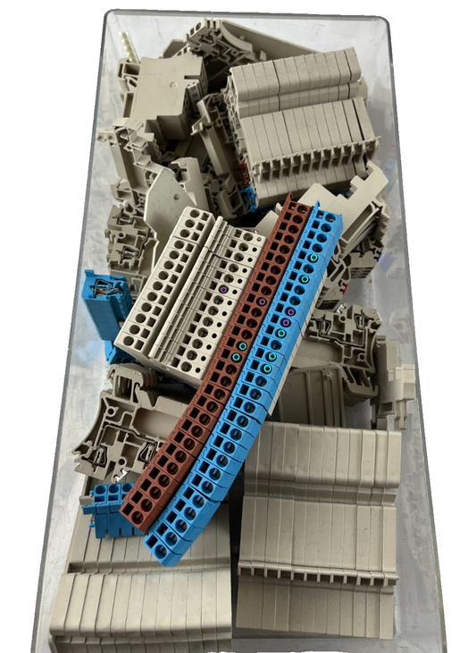 DIN Rail Terminal Block Lot Weidmuller ZDK 2.5 Used Working Industrial Mixed