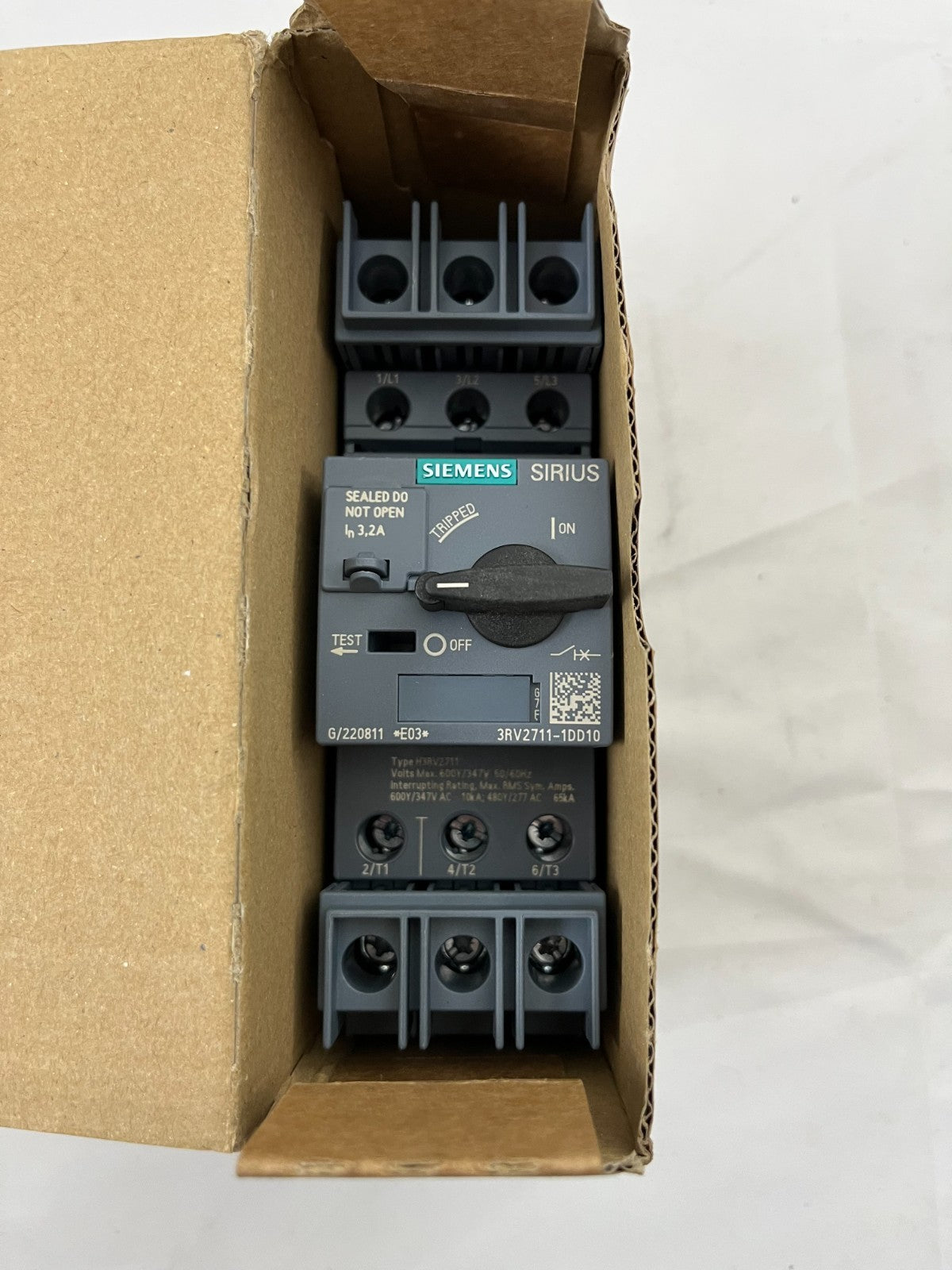 Siemens 3RV2711-1DD10 SIRIUS Motor Protection Circuit Breaker 3.2A S00 New