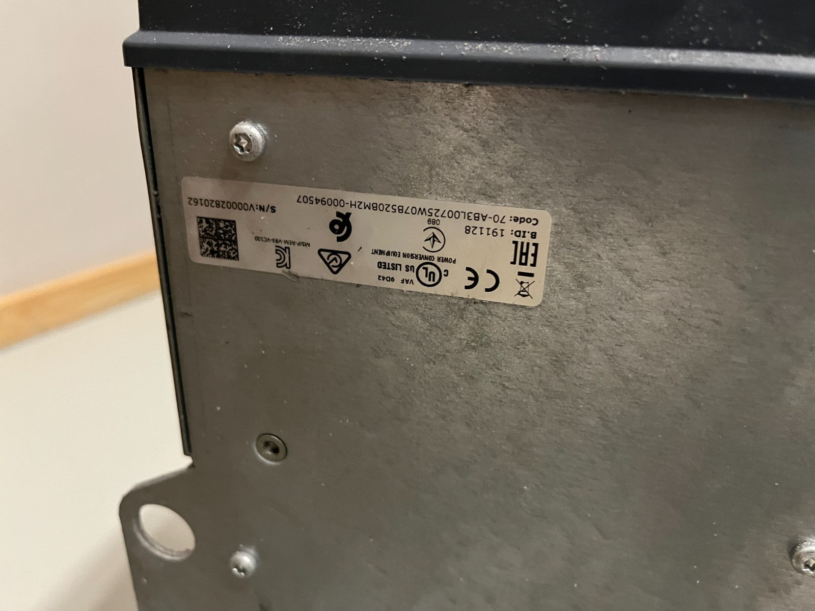 Vacon 100 FLOW VACON0100-3L-0072-5 37kW 72A 400V AC Drive IP54 Used Spare Unit