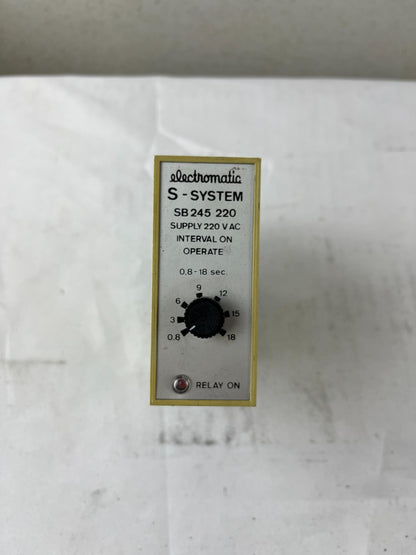Electromatic SB245 220 Interval Timer 220VAC 0.8-18s LED CL3520 Relay Module