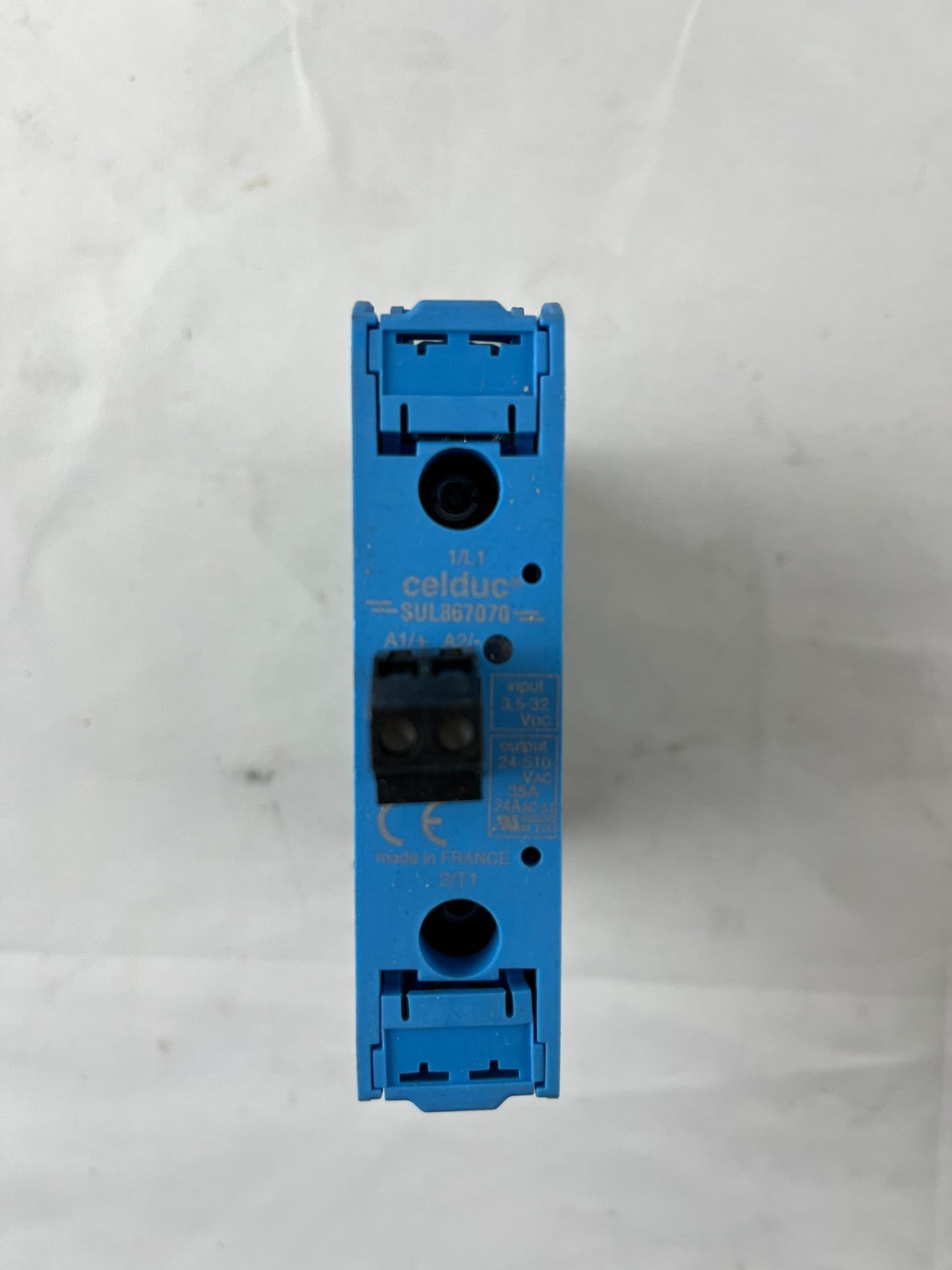 Celduc SUL867070 Solid State Relay 35A 24‑510VAC 3.5‑32VDC DIN Rail w/ Heatsink