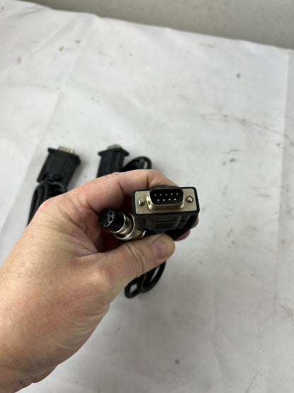 Serial RS232 9‑Pin D‑Sub To 8‑Pin Circular Cable Lot Of 3 New Spare Units