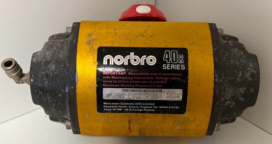 Norbro 40R Pneumatic Actuator RKB40-1SG1 EOB RF - Used, Tested, Working