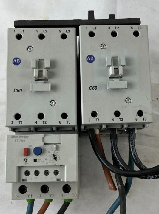 Allen-Bradley Motor Starter Bundle 100-C60 Contactors 193-EEGE Overload Relay