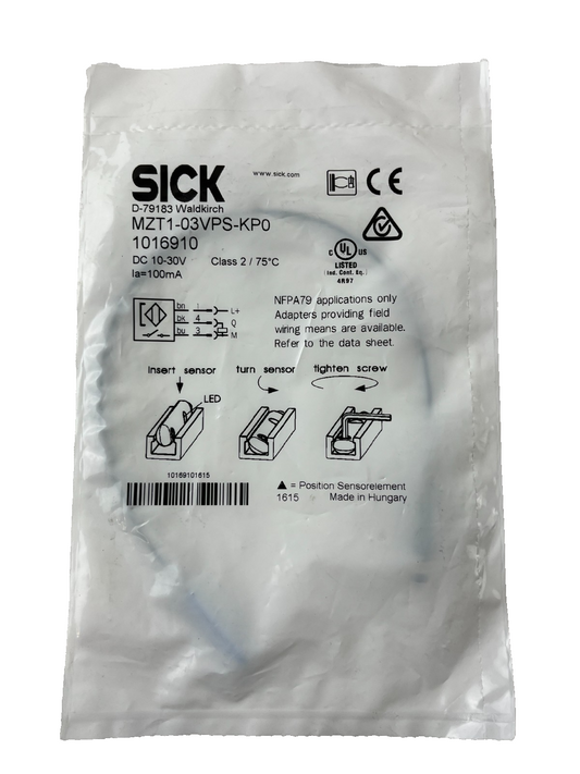 SICK MZT1-03VPS-KP0 Cylinder Sensor NEW Magnetic T-Slot PNP 10-30VDC M8 Sealed