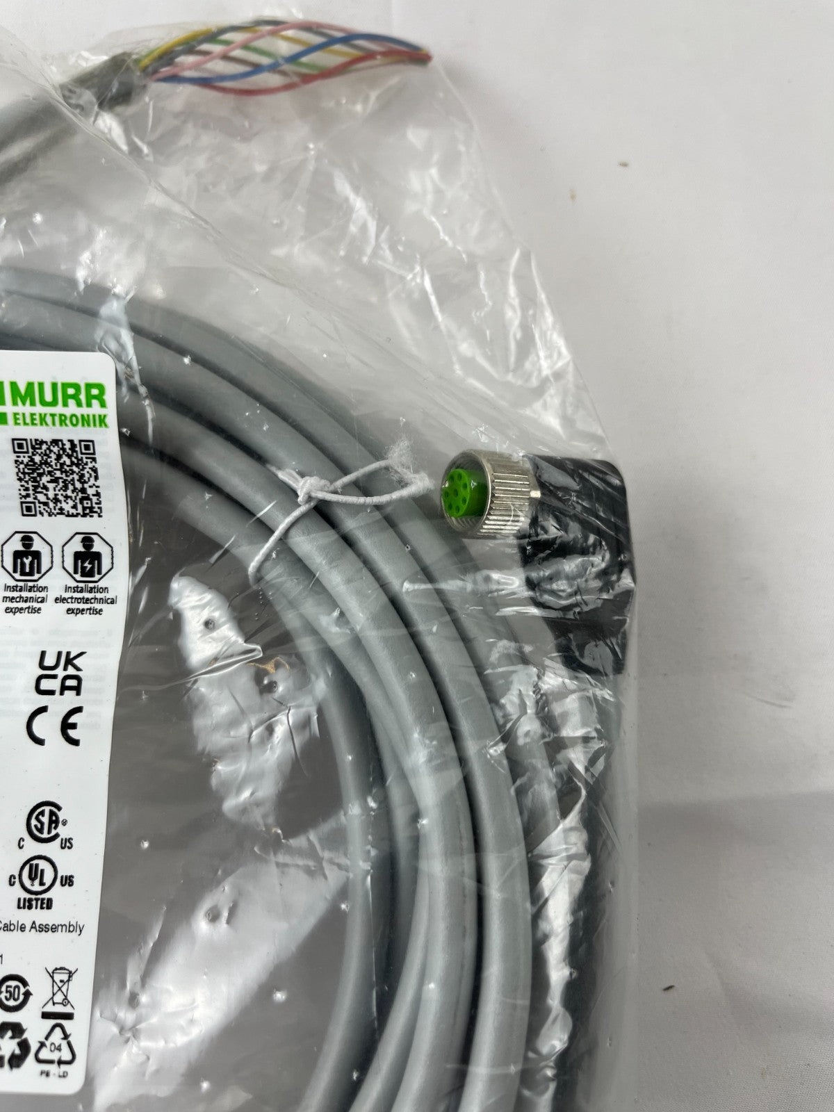 Murr Elektronik 7000-17141-2911000 M12 8-Pin Female 90° Shielded Cable 10m PUR