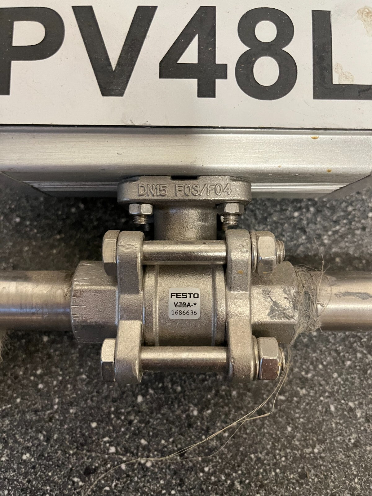 Festo Pneumatic Actuated Ball Valve Assemblies with 2x SRBC-C4 Sensor Boxes