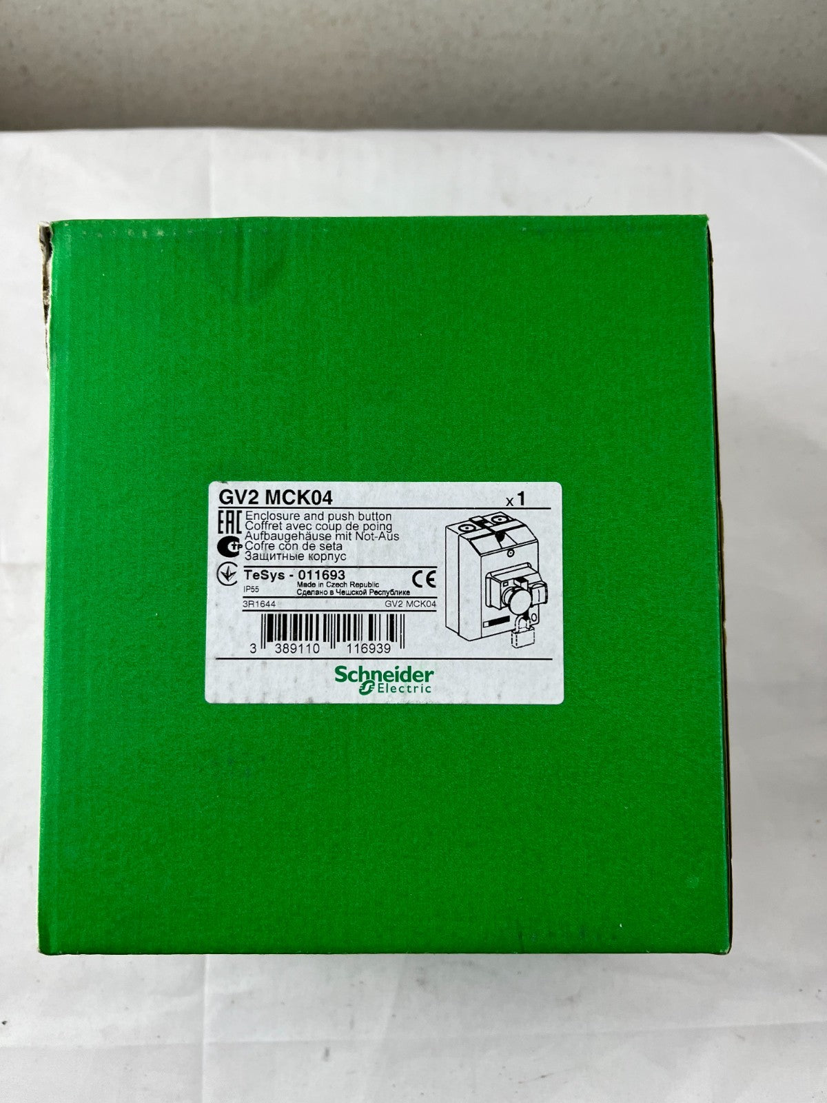 Schneider GV2 MCK04 NEW Emergency Stop Enclosure IP55 TeSys GV2ME Motor Control