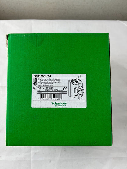 Schneider GV2 MCK04 NEW Emergency Stop Enclosure IP55 TeSys GV2ME Motor Control