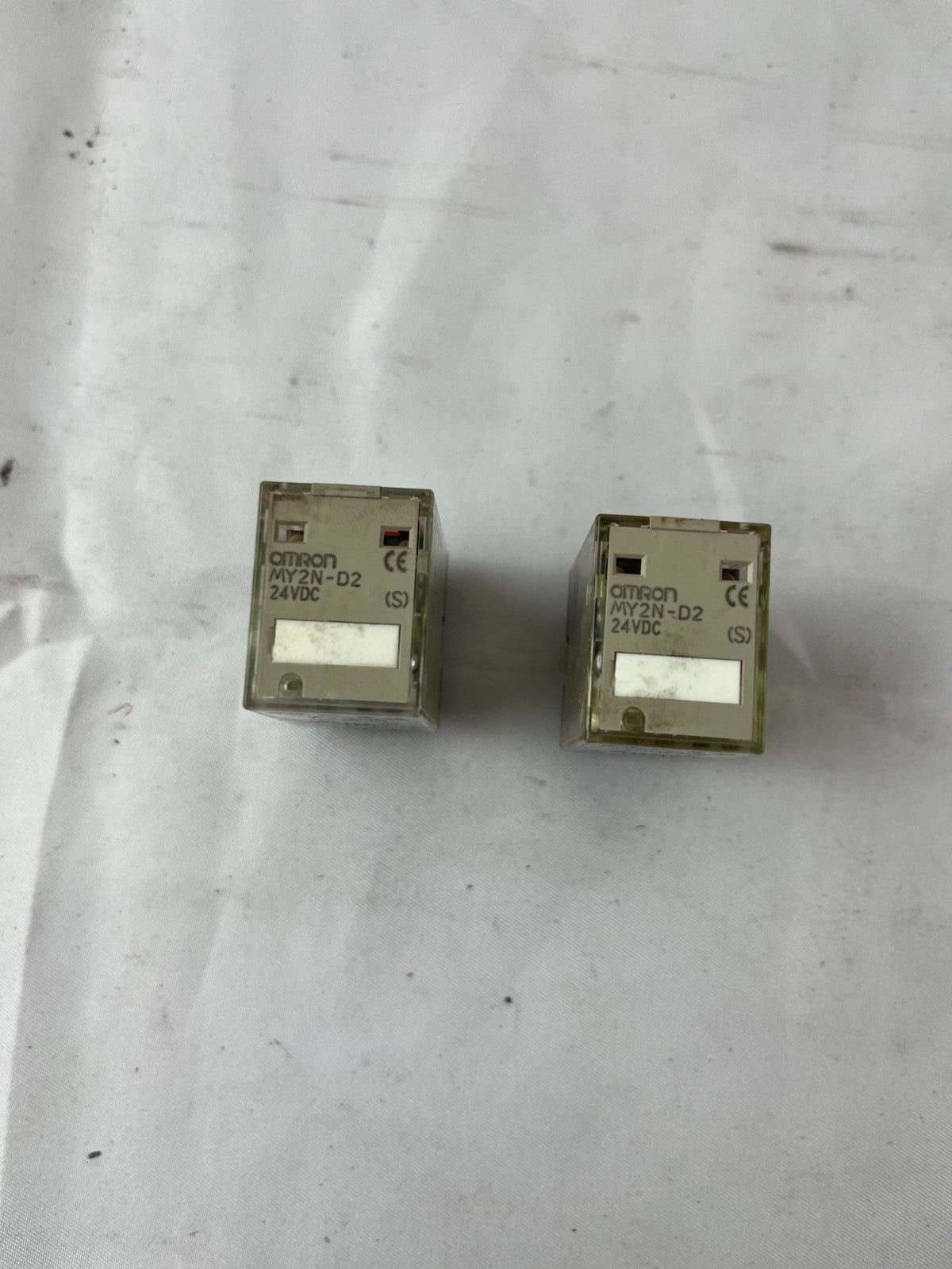 Omron MY2N-D2 Relay 24V DC DPDT Plug‑In – Lot of 2 Used Spare Units