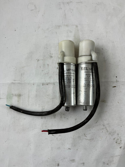SEL MP 5/400 5µF 400V–450V Motor Run Capacitors Set of 2 Used Working Spares