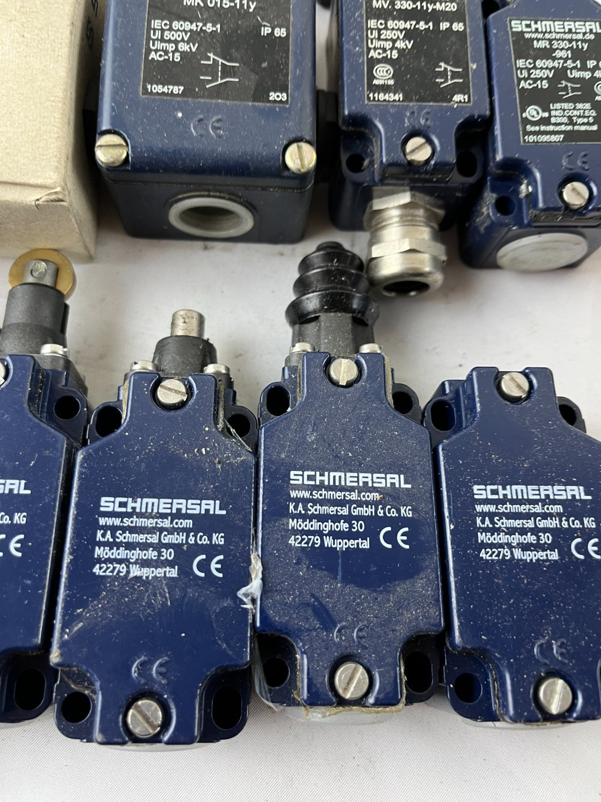 Schmersal MK/MV/MS/MR 330-11Y-M20 Limit Switch Assorted Lot 11x IP65 Used