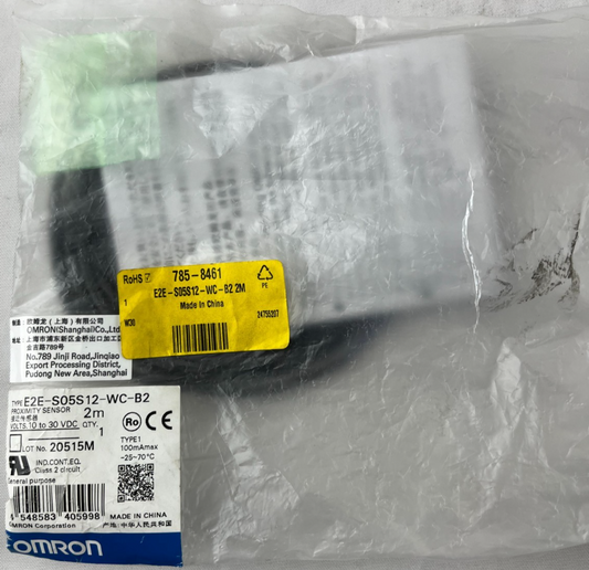 OMRON E2E-S05S12-WC-B2 Proximity Sensor NEW M5 1.2mm PNP NC 10-30VDC 2m Sealed