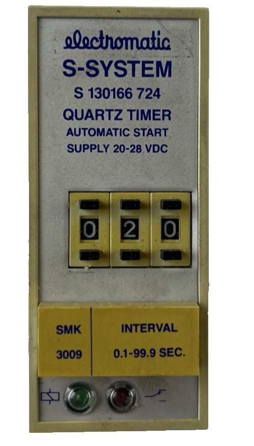 Electromatic S130166 724 Quartz Timer 20-28VDC Digital 0.1-99.9s SMK 3009