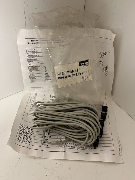 Parker Pneumatic Reed Sensor SR-B 10M – 10M Cable – New Open Box with Docs
